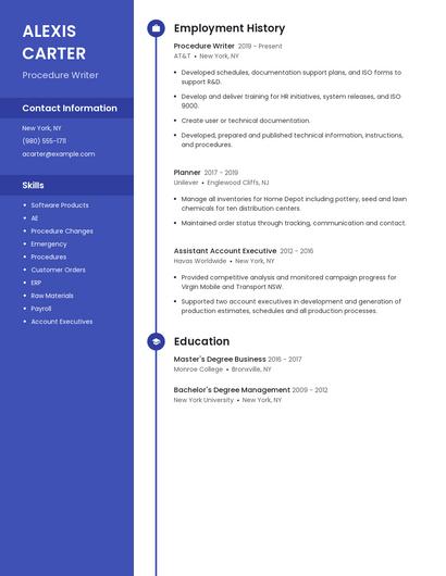 Procedure Writer Resume