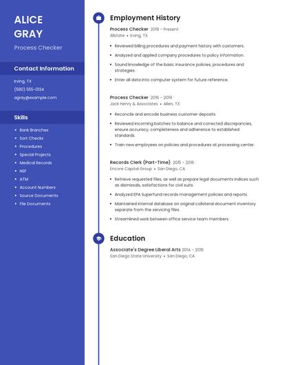 Process Checker Resume