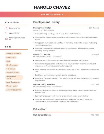 Resume example 3