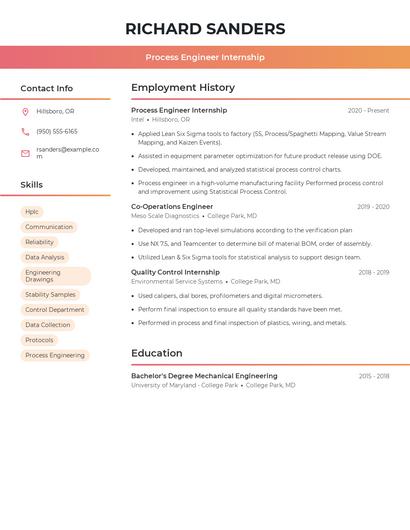 Resume example 3