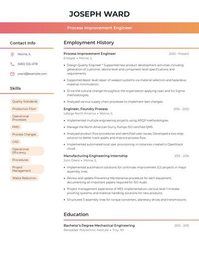 Resume example 3