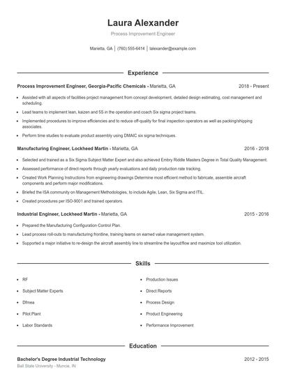 Resume example 1