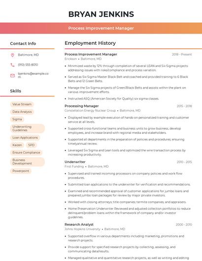 Resume example 3
