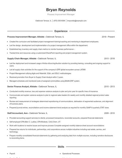 Resume example 1