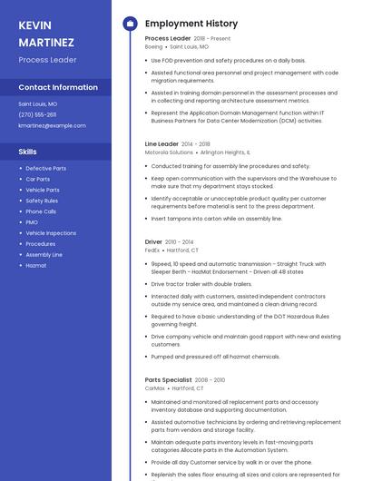 Resume example 4