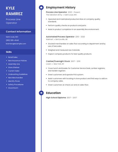 Process Line Operator Resume