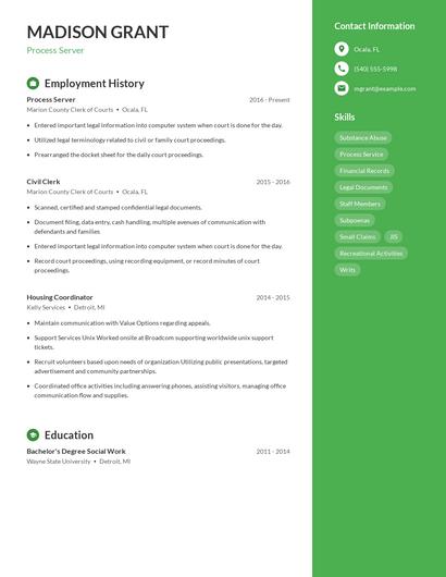 Resume example 4
