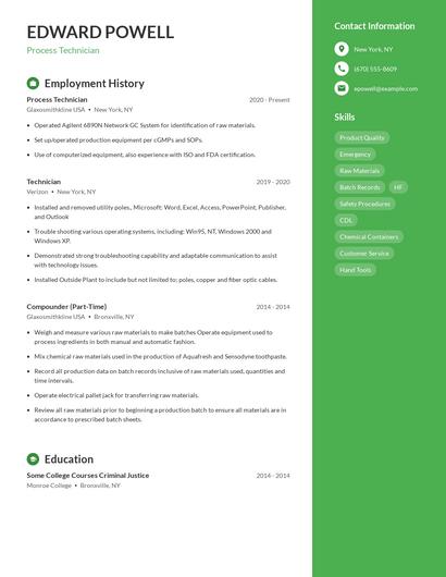 Resume example 5