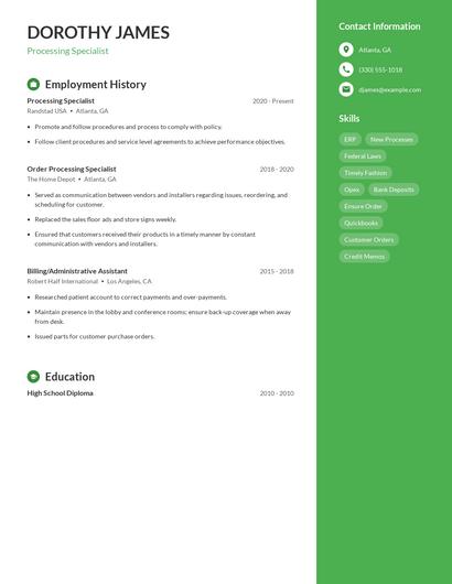 Resume example 4