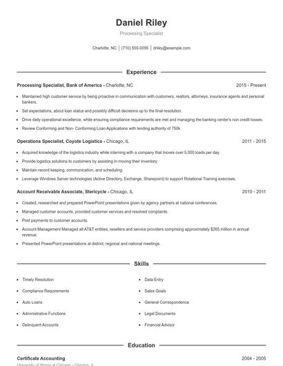 Resume example 1