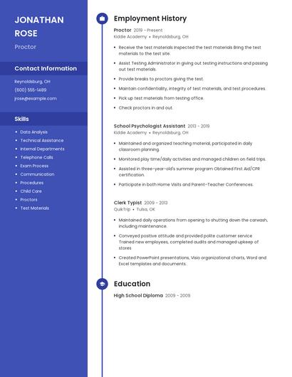 Proctor Resume