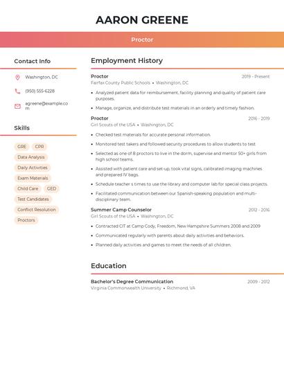 Resume example 3