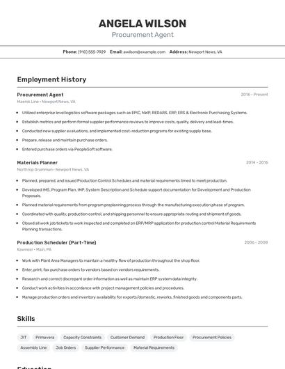 Resume example 2
