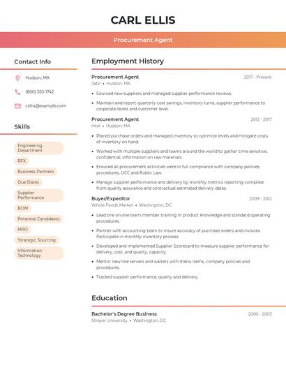 Resume example 3