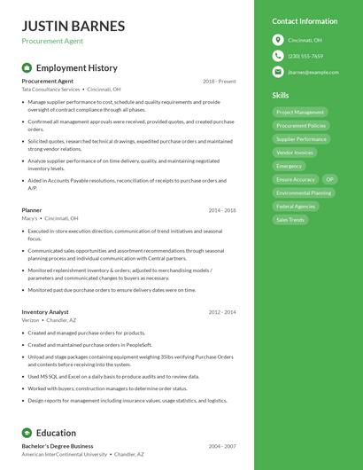 Resume example 5