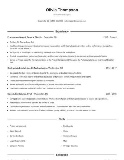 Resume example 1