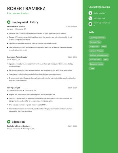 Resume example 5