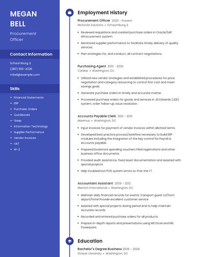 Procurement Officer Resume