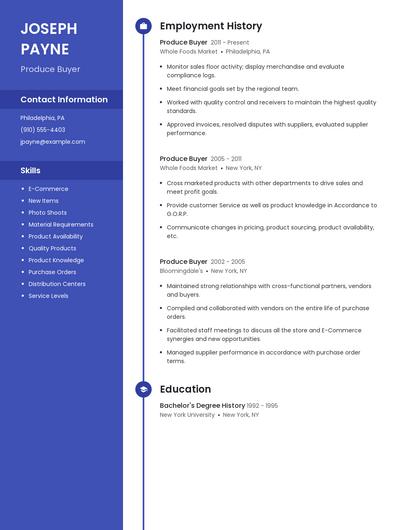 Produce Buyer Resume