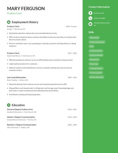 Resume example 5