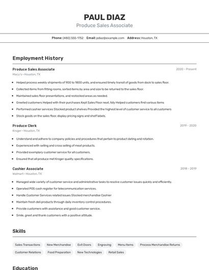 Resume example 2