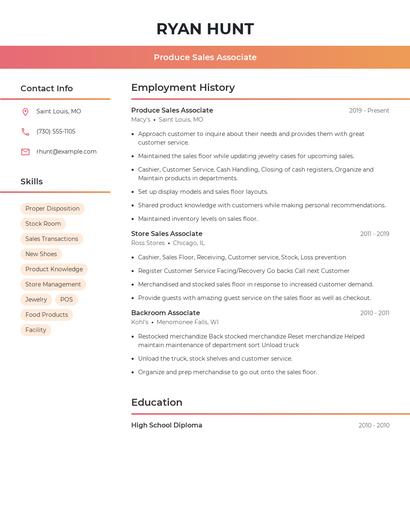 Resume example 3
