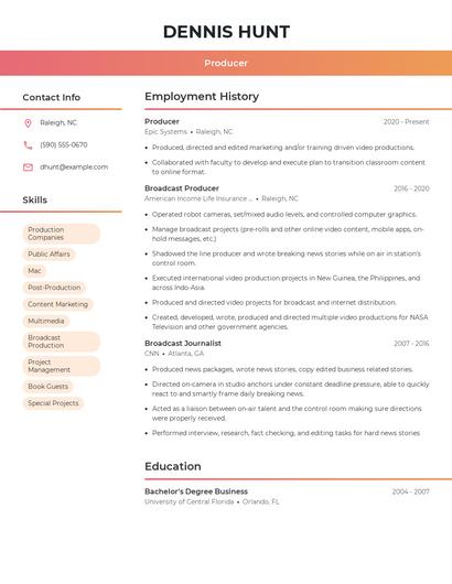 Resume example 3