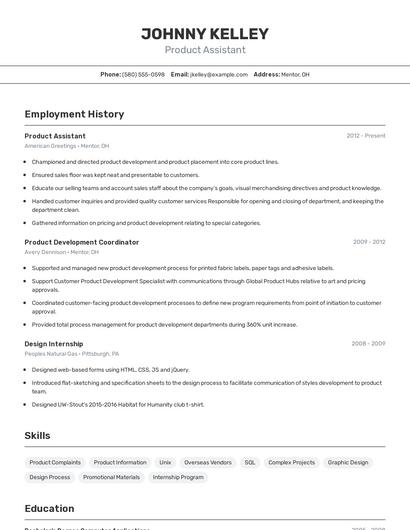 Resume example 2