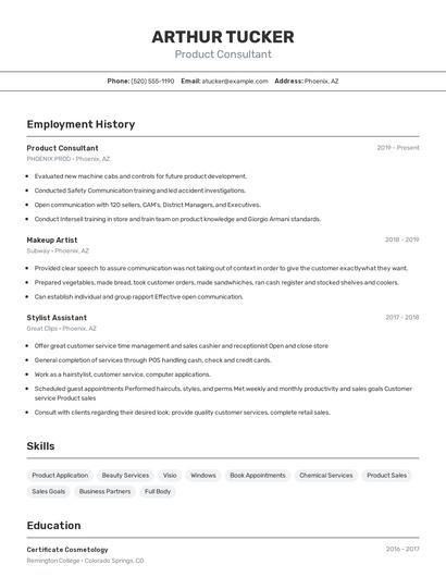Resume example 2