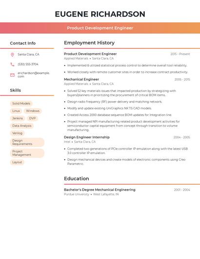 Resume example 3