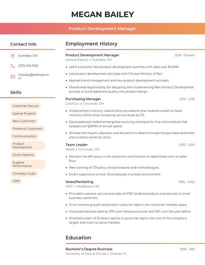 Resume example 3