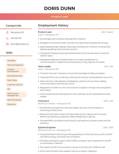 Resume example 3