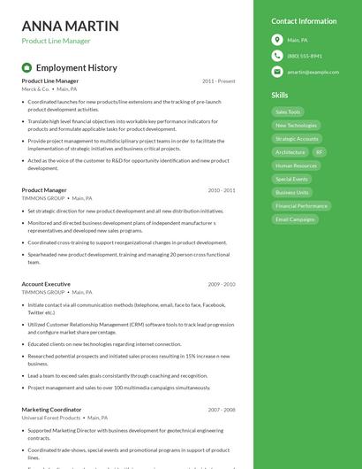 Resume example 5