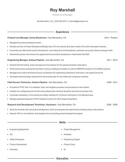 Resume example 1