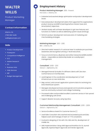 Resume example 4