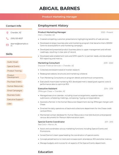 Resume example 3