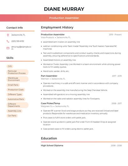 Resume example 3