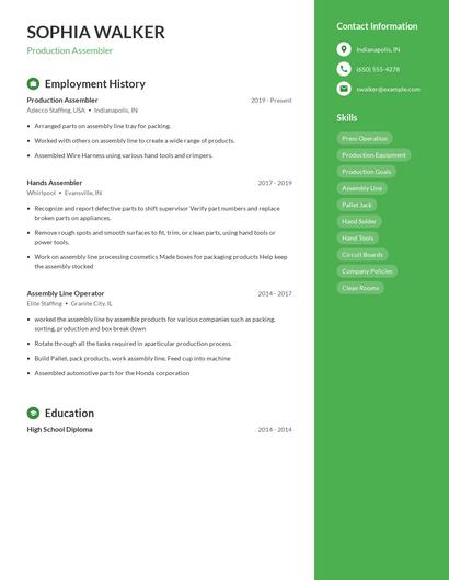 Resume example 5