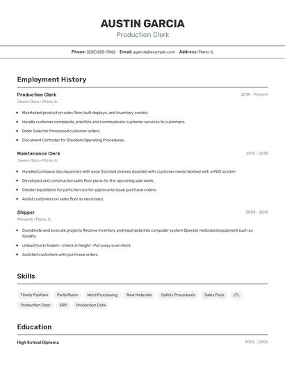 Resume example 2