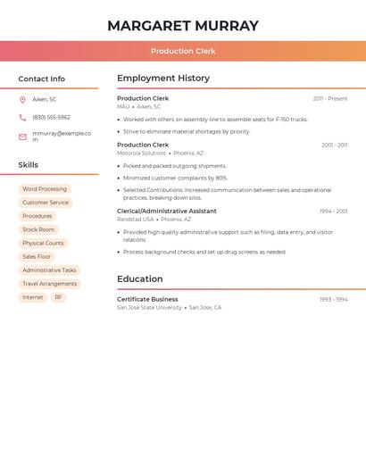 Resume example 3