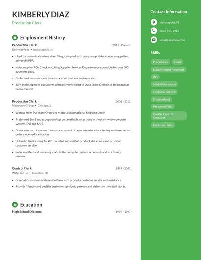 Resume example 4