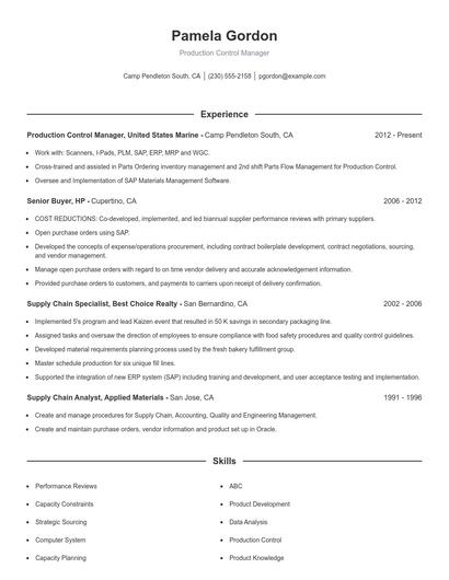 Resume example 1