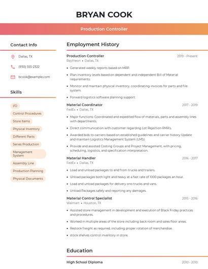 Resume example 3