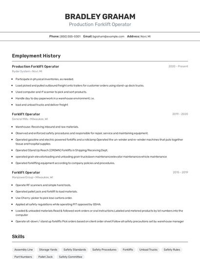 Resume example 2