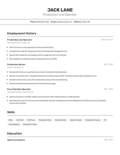 Resume example 2
