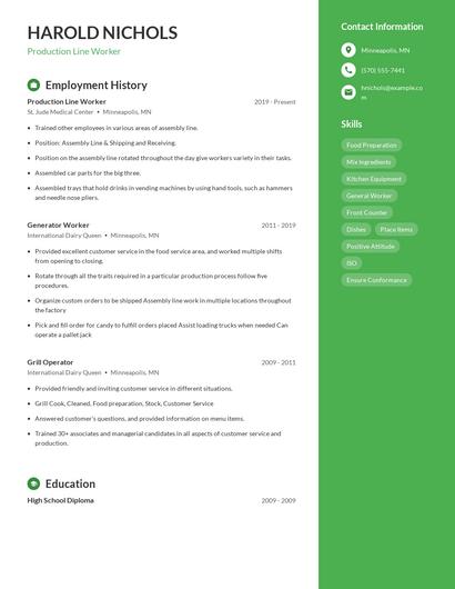 Resume example 4