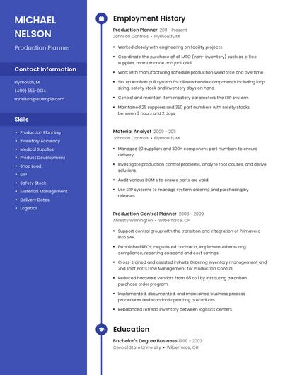 Resume example 5
