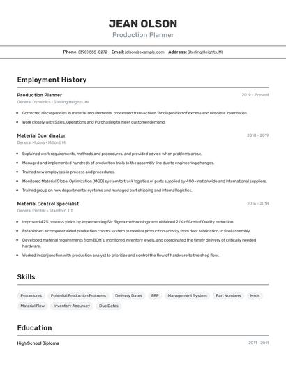 Resume example 2