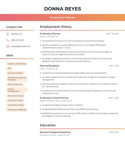 Resume example 3