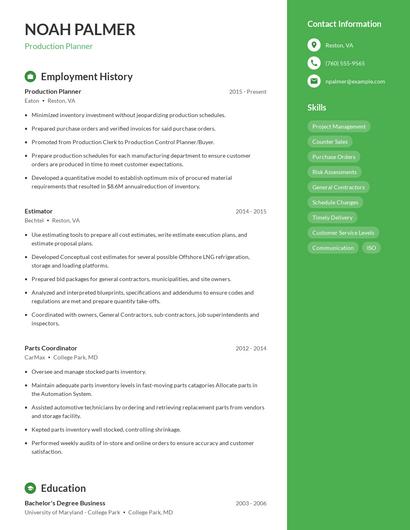 Resume example 4